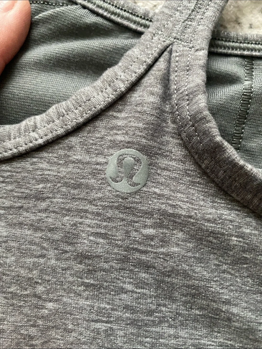 Like new! Lululemon Athletica Women's Grey Racerback Tank Top